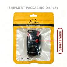 1pc Car Key Case-Edgy Print,Suitable For Audi A3 8P, A6 C6, Q3 8U, A1 8X, Q7 4L, TT 8J, R8 42.Advanced Soft-Touch, Does Not Block Signal, Unisex. - Audi 3 Button Model CA - View 13