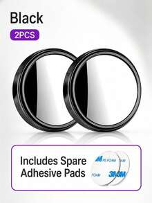 2pcs/4pcs Car Blind Spot Mirror, High-Definition Real Glass Rearview Mirror, Waterproof Wear-Resistant Adjustable Angle Mirror Sticker, Suitable For Most Car Side Mirrors, Reverse Observation, Lane Change Assistance And Daily Driving Field Of View Supplement - A - View 9