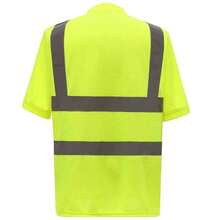 Yoko Mens Hi-Vis Short Sleeve T-Shirt - Yellow - View 2