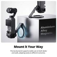 Ambitful DP06 Magnetic Expansion Adapter Mount, Curved Wrist Strap Extension Bracket Compatible With D JI Osmo Pocket 3 Handheld Gimbal Camera, Multi-Function Magnetic Accessory For Vlog Shooting - View 6
