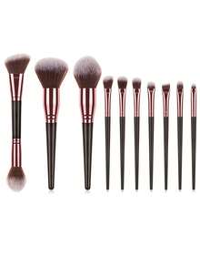 ronshadow 15pcs Multi-Function Makeup Brush Set, Soft Nylon Bristles, Base, Contour, Eye, Brow Brushes, Even Powder Pickup, Smooth Application, Suitable For Daily Use, Travel Makeup, Gift - Multicolor - View 17