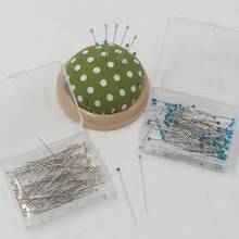 200Pcs Box Light Blue & Yellow Crystal Glass Head Pins - Durable Straight Pins & Quilting Pins, Suitable For DIY Crafts, Sewing And Garment Making - Multicolor - View 6