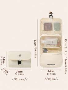 Detachable Hook Toiletry Bag, Travel & Business All-In-One Makeup Bag, Cosmetic Organizer, Dry & Wet Separation Waterproof Storage Bag, Travel Essential - Multicolor - View 11