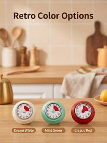 Mechanical Kitchen Timer With Clear Scale Dial, Round Wind-Up Timing Tool, Multiple Soft Color Options, Manual Timing Device Suitable For Cooking, Baking, Studying, Sports Time Reminder, Home Timing Gadget - Multicolor - View 13