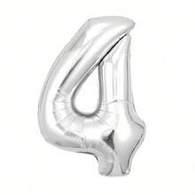 32 Inch Silver Number Foil Balloon, Large Standing Mylar Number Balloon For Birthday Party Decor, Anniversary, Store Opening - 32-inch Silver Number Balloon - View 8