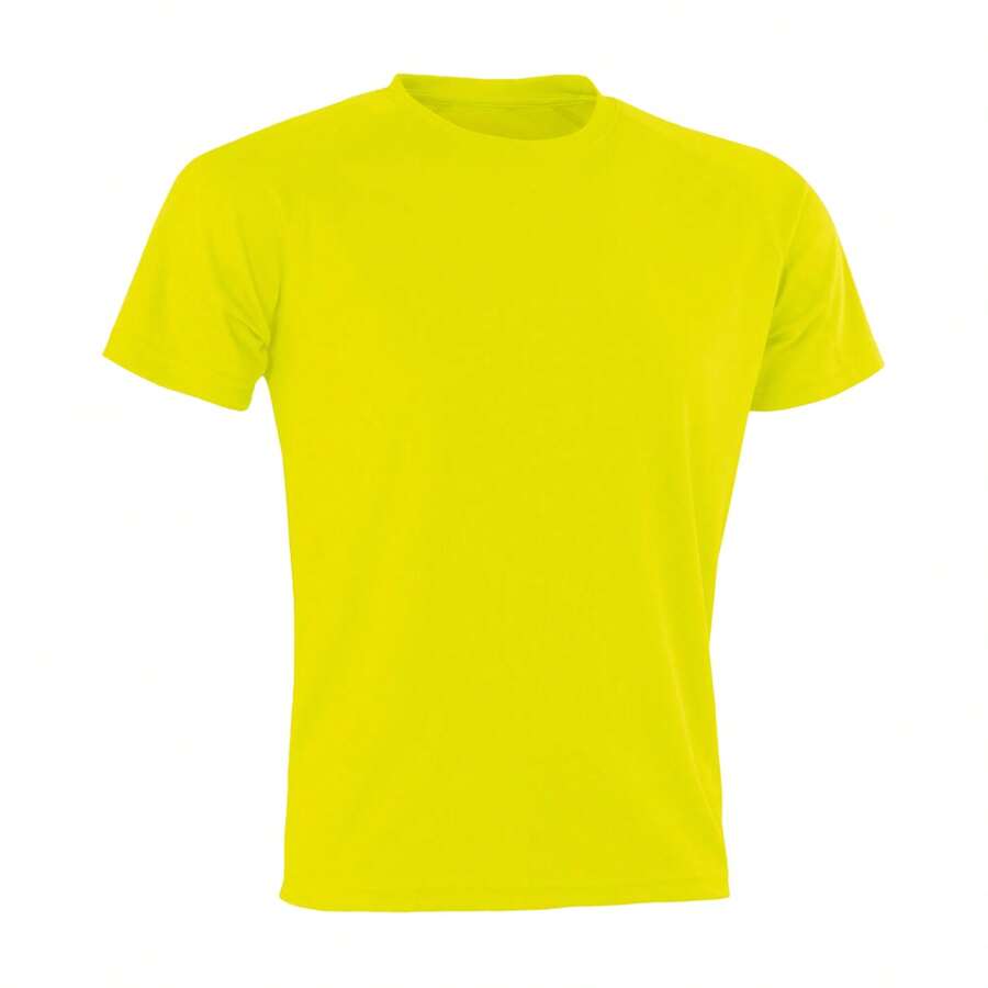 Spiro Mens Aircool T-Shirt - Flo Yellow - View 1