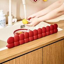 1pc Beige/Purple/Red Silicone Sink Splash Guard With Suction Cup, Kitchen Sink Splash Guard, Restaurant Sink Splash Guard - Multicolor - View 12