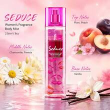 Wish 20 Varieties Of Women's Body Mist Perfume Spray, 8 Fl.Oz Long-Lasting Floral Fruity Spray With Non-Greasy Alcohol-Based Formula. Suitable For Hair & Body, Ideal For Parties, Dates & Gifting. Lightweight And Smooth Application.Valentine's Day Gift - Love Seduce - 查看 3