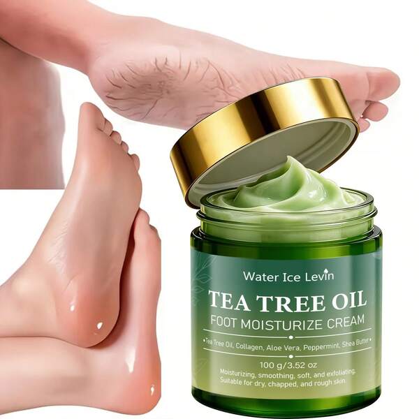 Krim Kaki Bergizi Minyak Pohon Teh, Menenangkan Kulit Tumit yang Kasar, Melembutkan Garis Kering dan Kapalan, Perawatan Kaki di Rumah, Melembutkan Kulit Mati yang Menumpuk, Mengurangi Garis Kering dan Pengelupasan, Mengunci Kelembapan Tahan Lama