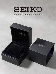 Caja de Reloj Marca Seiko Caja Cuadrada de Cartón con Cojín de Terciopelo Organizador de Almacenamiento Accesorio, Adecuado para Empaque de Regalo Diario en el Hogar - Caja de reloj - Ver 1