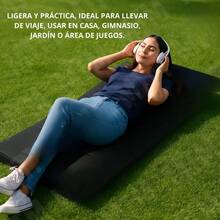 Colchoneta De Yoga Portátil 190x60x5cm Impermeable Antideslizante Resistente Para Ejercicio Pilates Entrenamiento En Casa - Negro1 - Ver 11