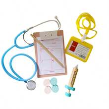 1 Set Kids Simulation Doctor Game Set With Stethoscope, Thermometer And Multiple Medical Accessories, Role Play Pretend Doctor Toy For Boys And Girls - Multicolor - View 5