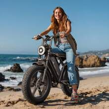 TST Electric Bike For Adults 749W Peak 20" Fat Tire All-Terrain E-Bike 60 Miles Electric Dirt Bike - 48V 15AH Battery - 黑色 - 查看 9