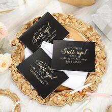 Spakon 10 Pcs Groomsman Proposal Cards 8 Will You Be My Groomsman And 2 Best Man Cards With Envelopes 5 X 4 Inch Suit Up Funny Groomsmen Proposal - White - View 4