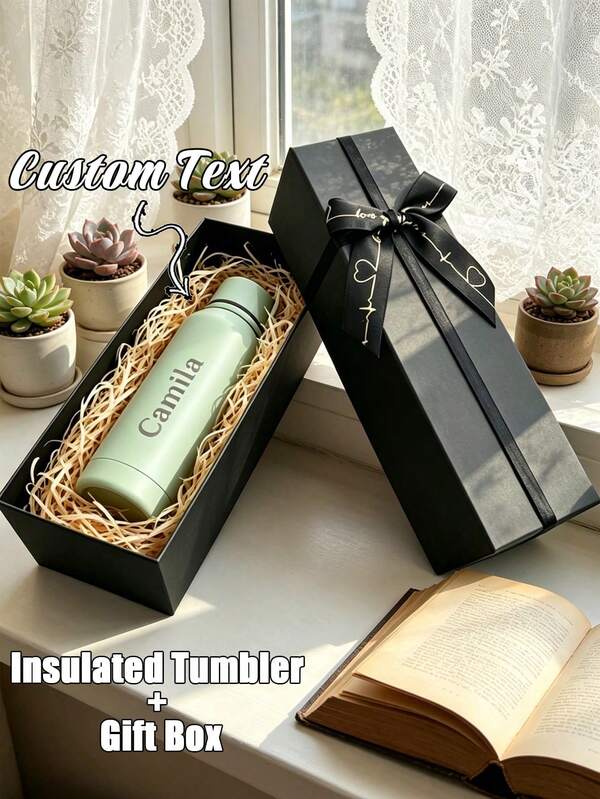 Custom Double-Wall Stainless Steel Coffee Cup/Soda Bottle – Insulated Sports Water Bottle (500ml/17oz) Personalized Name – Multiple Colors Available – Perfect As Back To School, Holiday Or Birthday Gift For Boys And Girls