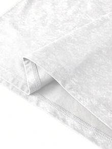 Men's Summer Versatile Fashion Mind-Balance Line & Snowflake Print Crew Neck Short Sleeve T-Shirt - White - View 6