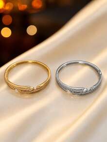 1 Stück minimalistisches mehrschichtiges gespleißtes Glitzer-Armband mit glattem Design, vielseitiges dekoratives Accessoire für die Freundin, geeignet für den täglichen Gebrauch - Armband - Übersicht 1