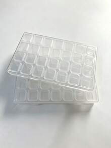One Transparent Plastic Jewelry Organizer Box With 28/56 Removable Compartments. Suitable For Earrings, Rings, Necklaces, Beads, And Small Craft Items. Portable Organizer, Perfect For Travel, Back-To-School Season, And Valentine's Day. - Multicolor - View 13