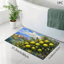 Lemon Print Pattern Drainage Mat/Absorbent Mat/Drying Mat Coffee Machine Dish Drying Mat - Absorbent Polyester Tabletop Protector With Rubber Non-Slip Backing, For Kitchen Countertop Decoration - Home Bar And Dining Table Placemat - Multicolor - View 13