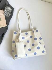 New Women's Handbag, Unique Design, Equipped With Dual Handles, Large Capacity, Perfect For Daily Casual Use. Whether For Vacation, Commuting Or Shopping, It's An Ideal Choice. - White - View 8