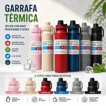 800ml 1 Peça Garrafa Térmica à Prova de Vazamento e Copo Espacial de Aço Inoxidável 304 de Grande Capacidade para Fitness, Esportes, Viagens ao Ar Livre, Carro, Adequado para Academia, Café, Ar Livre, Viagem, Escola, Escritório, Presente, Presente de Aniversário - Rosa chiclete - Visão 6