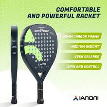 Raket Padel IANONI, Serat Karbon, Busa EVA, Model Profesional Kelas Atas, Pilihan Ideal untuk Penggemar Olahraga, Hadiah Liburan yang Sempurna - MultiWarna - View 8