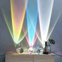USB Interface LED Angel Eye Projection Light - Color Changing Night Light Projector With 4-Color Sunrise Halo Atmosphere Light, Suitable For Bedroom, Office, Home Decor - Soft Light Creates Cozy Atmosphere - Multi-color light - View 3
