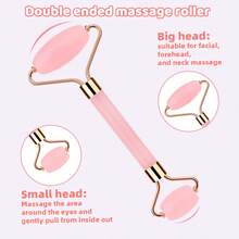 MONKIDS 3pcs Multi-Function Roller Massager, Designed To Fit Skin, Cheek, Jawline, Neck Lifting Massage, Promotes Circulation, Improves Fine Lines, Suitable For Home Massage Relaxation, Convenient For Travel - Pink - View 4
