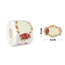 250 pièces Étiquettes autocollantes de bocal floral vintage, étiquettes en papier vierges convenant pour les bouteilles de sauce, de bonbons de la cuisine de la maison - A - Voir 7