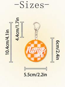 Custom Checkerboard Name Keychain,Checkered Backpack Tag,3d Name Keychain,Personalized Bag Charm,Cute Keychain Accessories,Customized,Customizable - Style a - View 2