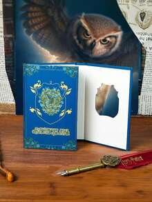 1pc Harry Potter Colorful Vintage Notebook, Hardcover Diary, Four Houses Colorful Animal Pattern, House Merchandise Book Manual, Gift For Teenagers And Adult Fans, Birthday Gift, Graduation Gift, Back To School Gift [Official Licensed] - Multicolor - View 3