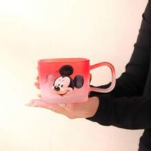 1pc Official Disney Mickey Minnie Glass Cup With Handle, 450ML Cartoon Couple Water Cup, Coffee, Tea, Juice Universal Cup, Home Breakfast Cup, Fan Valentine's Day Women's Gift - Multicolor - View 10
