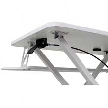 [Free Shipping] Adjustable Height Standing Laptop Desk,Adjustable Sit To Stand Up Workstation With Keyboard Tray,White-XY841215 - Multicolor - View 11