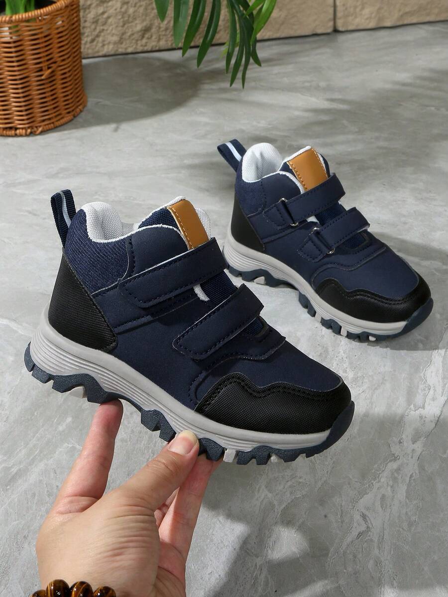 1 Pair Boys' High-Top Sports Shoes, New Autumn Style, Convenient Hook ...