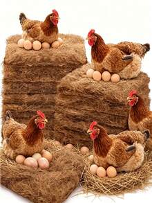 2/6pcs Mats - Artificial Grass Mats, Washable And Durable, Suitable For Indoor And Outdoor Use, Perfect For Chickens And Pets As Pet Bed Mats, Natural Appearance, Easy To Maintain, No Electricity Required, All-Season Use, Fits Most Chicken Coops, Egg Boxes, Rabbit, Hamster, Dog Cages, Wear-Resistant And Moisture-Proof Cage Nesting Pads - A - View 4