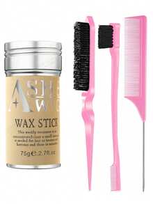 4pcs Hair Wax & Comb Set, Includes: 1pc Non-Greasy Styling Hair Wax Stick For Strong Hold And Neat Look, 1pc Hairline Comb For Smooth Hairline, 1pc Comb For Soft Hair Styling And Frizz Control - 75g - View 33