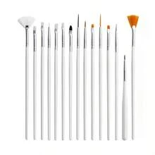 15pcs Pottery Brush Tools Dotting Pattern Dot Pens Brush Acrylic Pen Rocks Ceramics Painting Brush Nail - 15-piece Oil Painting Brush Set - View 10