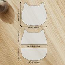 3 PiecesCat Mini Creative Coin Purse Template, DIY Wallet Sewing Template, Durable Transparent PET Template, Handmade Craft Tool, Suitable For Sewing Projects, Perfect Gift For Craft Enthusiasts - Classic - View 2