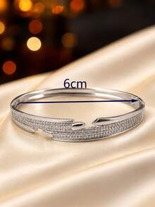 1 Stück minimalistisches mehrschichtiges gespleißtes Glitzer-Armband mit glattem Design, vielseitiges dekoratives Accessoire für die Freundin, geeignet für den täglichen Gebrauch - Armband - Übersicht 5