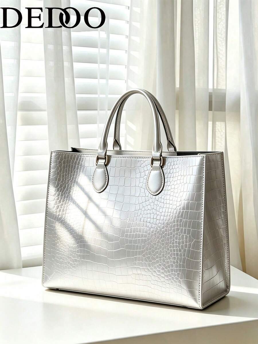 Fashionable Snake Skin Pattern All-Season Travel & Shopping Tote Bag, Extra Large Handbag