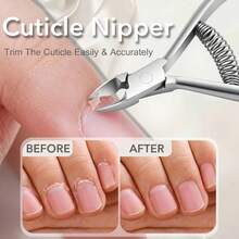 1pc Professional Stainless Steel Curved Nail Clipper, Manicure & Pedicure Tool, Dead Skin Trimmer - Multiple Styles a - View 3