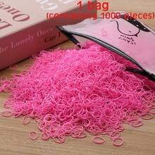 1 Bag 1000pcs Dopamine Colorful Rubber Bands Hair Ties, Non-Damaging Hair Accessories, Multi-Purpose Hair Bands, Transparent Mini Elastic Hair Ties, Small Ponytail Rubber Bands, Gift - Multicolor - View 16