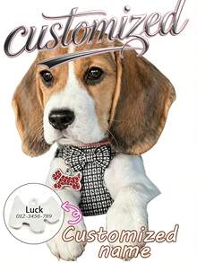 Bling Pet ID Tag For Dogs - Customizable With Name & Contact Info, Cute Puppy Collar Accessory, Anti-Lost Identification Tag For Small/Large Dogs - Multicolor - View 1