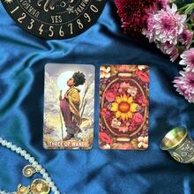 Embrace The Fullness Tarot Cards 78 Cards With Guide Manual, Curved Art Design, Daily Guidance, Suitable For Beginners, Card Game, 14+ - Multicolor - View 5