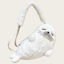Kids Plush Backpacks - White-c - View 4