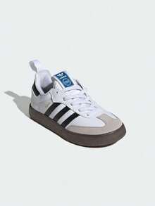 Adidas 男童 SAMBA QUICKON K 休閒低筒運動鞋 KI1579 - 黑與白 - 查看 3