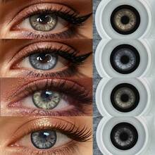 Lalens Twinkle Black LAVA 1 Pair Makeup Contact Lenses Large Circle Yearly Wear DIA 14.50MM BC 8.6MM Enlarging Bright Eye Effect Natural Blending Tone Suitable For Light And Dark Pupils Arab Muslim Women Halal Friendly Aesthetic Daily Makeup - Twinkle Black - View 3