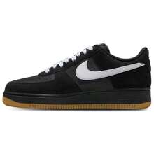 Nike Air Force 1 '07 LV8 Casual Shoes Men's Black/Gum/White IB6388-001 | Court-To-Street Style, Iconic Silhouette - 黑白棕 - 查看 3