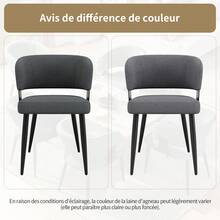 Set Of 2 Beige/Gray Dining Chair - Ergonomic Design - Grey - View 9