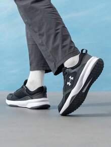 Under Armour Men's UA Charged Edge 2026 Summer New Mesh Breathable Training Running Shoes 3026727-003 - Black/Gray - View 4